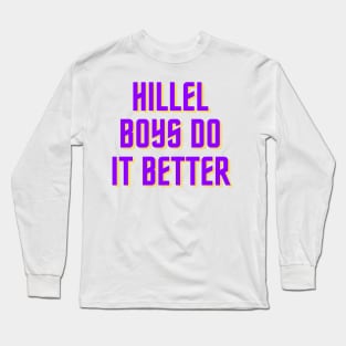 Hillel Boys Do It Better - Purple & Gold Long Sleeve T-Shirt